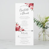 Waterverf florale bruiloft nodigt rsvp in de bijla kaart (Staand voorkant)