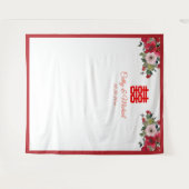 Waterverf florale Chinese trouwfoto achtergrond Wandkleed (Voorkant (horizontaal))