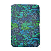 Waterverf florale doedels donkere achtergrond badmat (Voorkant Verticaal)