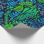 Waterverf florale doedels donkere achtergrond cadeaupapier (Hoek)