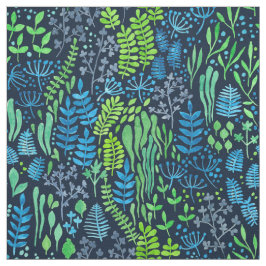 Waterverf florale doedels donkere achtergrond stof