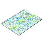 Waterverf florale doodles wit notitieboek (Linkerzijde)