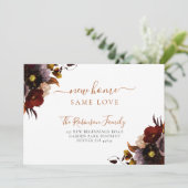 Waterverf florale elegant aankondiging (Staand voorkant)