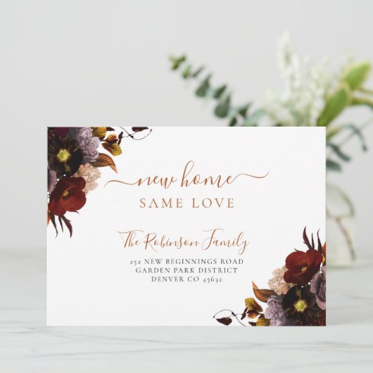 Waterverf florale elegant aankondiging (Staand voorkant)