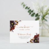 Waterverf florale elegant aankondigingskaart (Staand voorkant)