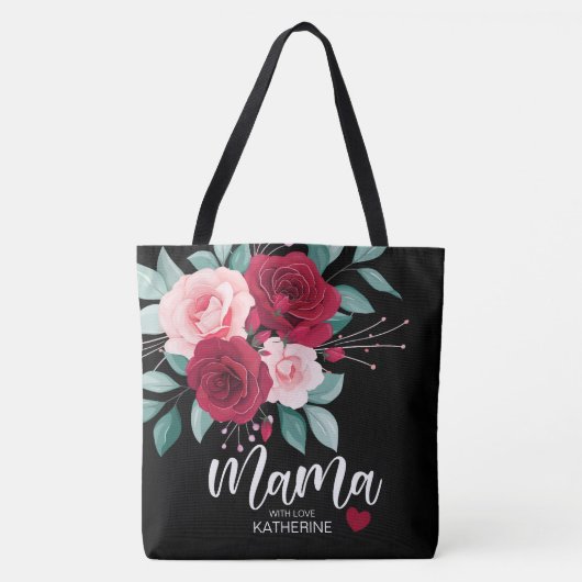 Waterverf florale elegant mamma tote bag (Voorkant)