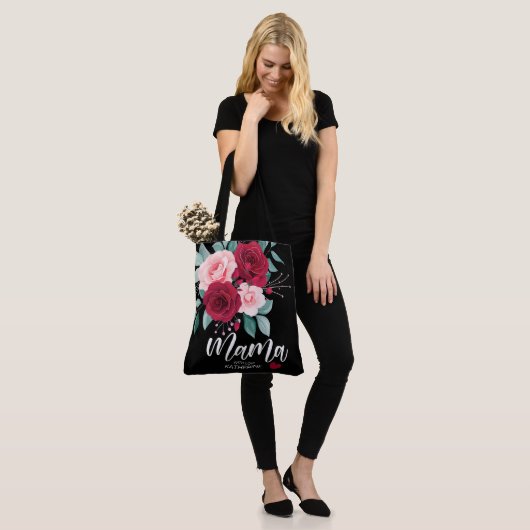 Waterverf florale elegant mamma tote bag (Op model)