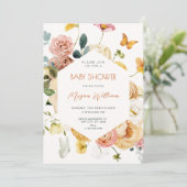 Waterverf florale elegante bruiloft kaart (Staand voorkant)