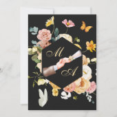 Waterverf florale elegante bruiloft kaart (Voorkant)