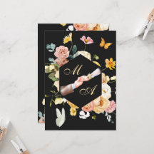 Waterverf florale elegante bruiloft