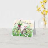 Waterverf florale fiets aanpasbaar kaart (Gele Bloem)
