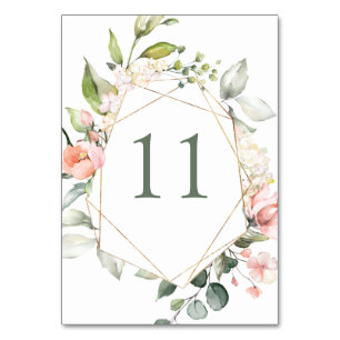 Waterverf florale, folietabel Aantal Kaart