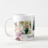 Waterverf florale fotowereld grootste grootmoeder koffiemok (Links)