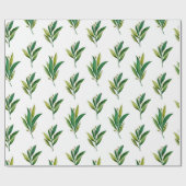 Waterverf florale groen. Botanisch patroon Cadeaupapier (Vlak)
