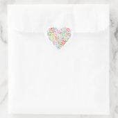waterverf florale hart sticker (Tas)