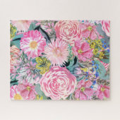 Waterverf florale illustratie legpuzzel (Horizontaal)