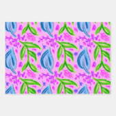 waterverf florale inpakbladen inpakpapier vel (Voorkant 2)