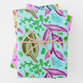 waterverf florale inpakbladen inpakpapier vel (In situ)