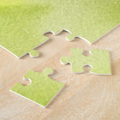 Waterverf florale iris paars groen legpuzzel (Zijkant)