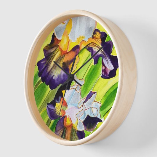 Waterverf florale irisbloem (Hoek)