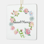 waterverf florale kaart keramisch ornament (Links)