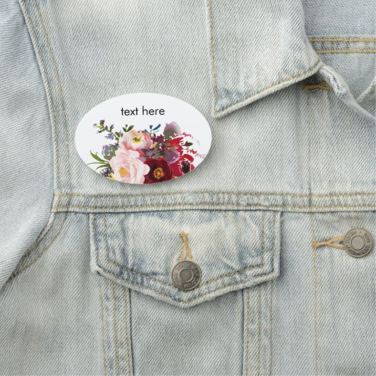 waterverf florale Klassieke naamtag Naamplaatje (In situ)