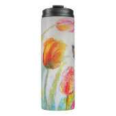 Waterverf florale kleurstof Th Thermosbeker (Voorkant)