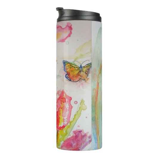 Waterverf florale kleurstof Th Thermosbeker (Geroteerd rechts)