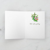 Waterverf florale kruis aangepast Pasen Feestdagen Kaart (Binnen)