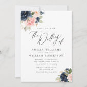 Waterverf florale marinebloem  kaart (Voorkant)