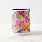 Waterverf florale mok (Midden)