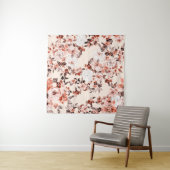 Waterverf  florale naadloos patroon, bruin wandkleed (In situ)