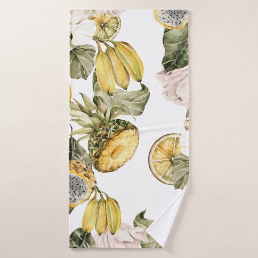 Waterverf florale naadloos patroon. Handgeschilder Badhanddoek (Badhanddoek)