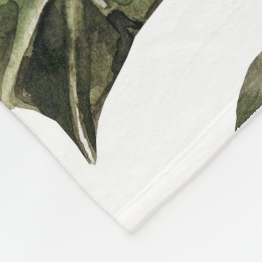 Waterverf florale naadloos patroon. Handgeschilder Fleece Deken (Hoek)