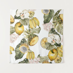 Waterverf florale naadloos patroon. Handgeschilder Wandkleed