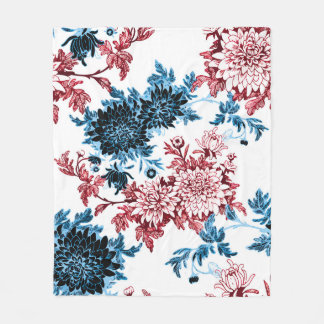 Waterverf florale naadloos patroon op witte achter fleece deken
