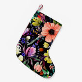 Waterverf florale naadloos patroon. Verschillende  Kleine Kerstsok (Voorkant (Hangend))