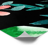 Waterverf florale naadloos patroon. Verschillende  Poster (Hoek)