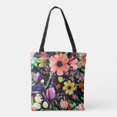 Waterverf florale naadloos patroon. Verschillende Tote Bag (Achterkant)