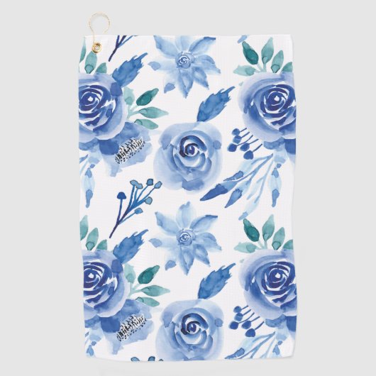 Waterverf florale naadloze patroonpastel 2 golfhanddoek (Voorkant)