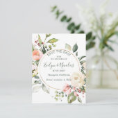 Waterverf florale, naaldverpakking Sparen de Datum Kaart (Staand voorkant)