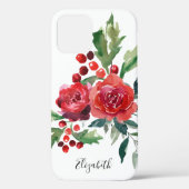Waterverf florale naam Case-Mate iPhone case (Achterkant)