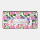 Waterverf florale patroon bureaumat (Keyboard & Muis)