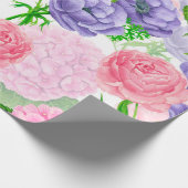Waterverf florale patroon cadeaupapier (Hoek)