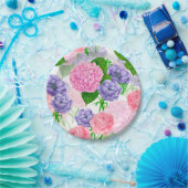 Waterverf florale patroon papieren bordje (Feest)