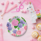 Waterverf florale patroon papieren bordje (Feest)