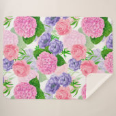 Waterverf florale patroon sherpa deken (Voorkant (horizontaal))