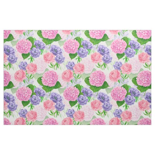 Waterverf florale patroon stof (Fat Quarter)