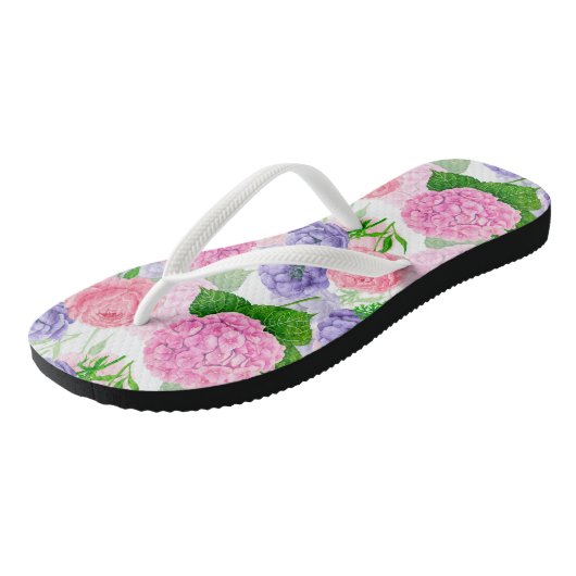 Waterverf florale patroon teenslippers (Schuin)