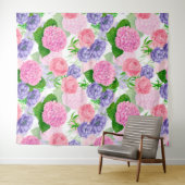 Waterverf florale patroon wandkleed (In Situ (horizontaal))